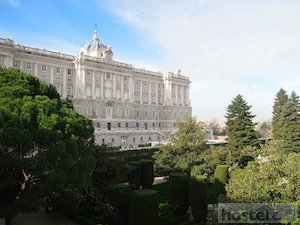  The Palace in Madrid overlooking the park near Plaza de España 