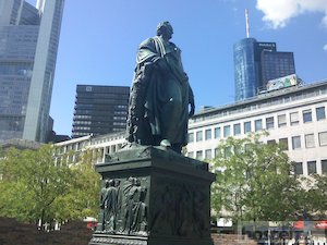  Statue of Johann Wolfgang von Goethe in the Goetheplatz 