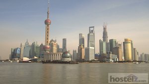  Skyline of Pudong financial district, across the river from Downtown Shanghai. 