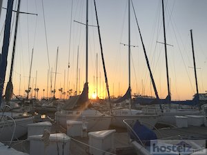  Mission bay marina at sunset 
