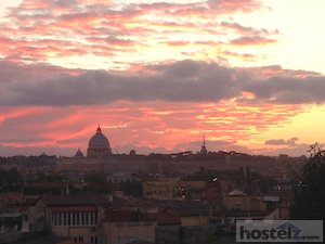  Sunset views of the Vatican. 