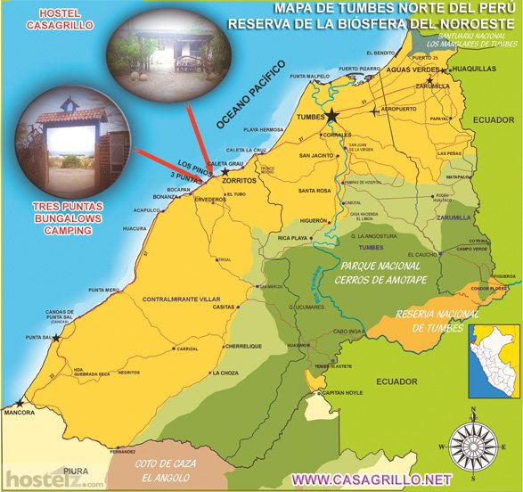 Tumbes Peru Map