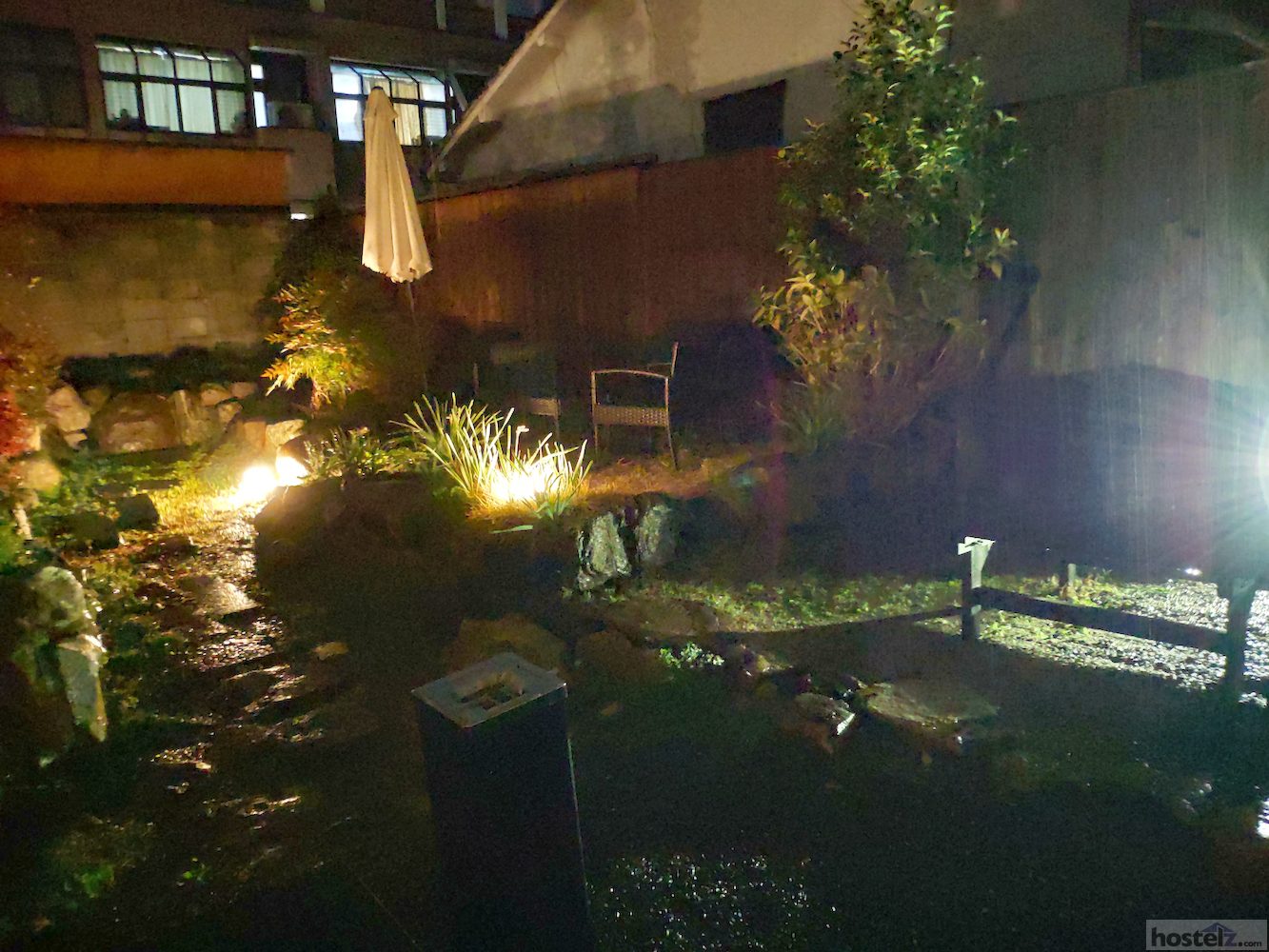 inner garden at night