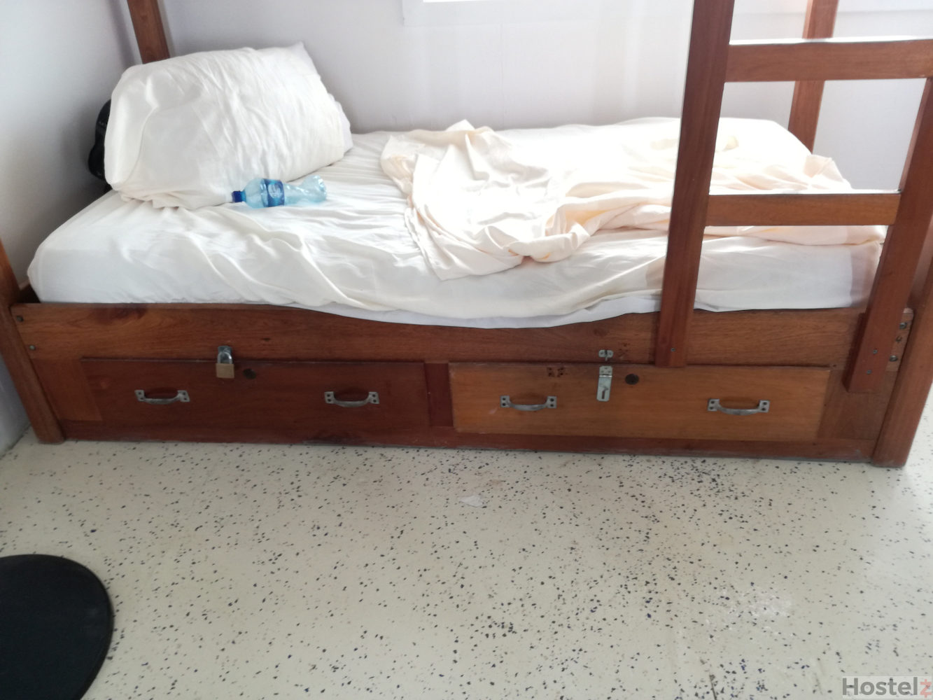 Lockable drawers under the bunk beds