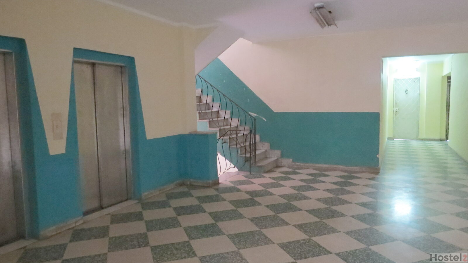 Hallway From Lifts to Hostel Door