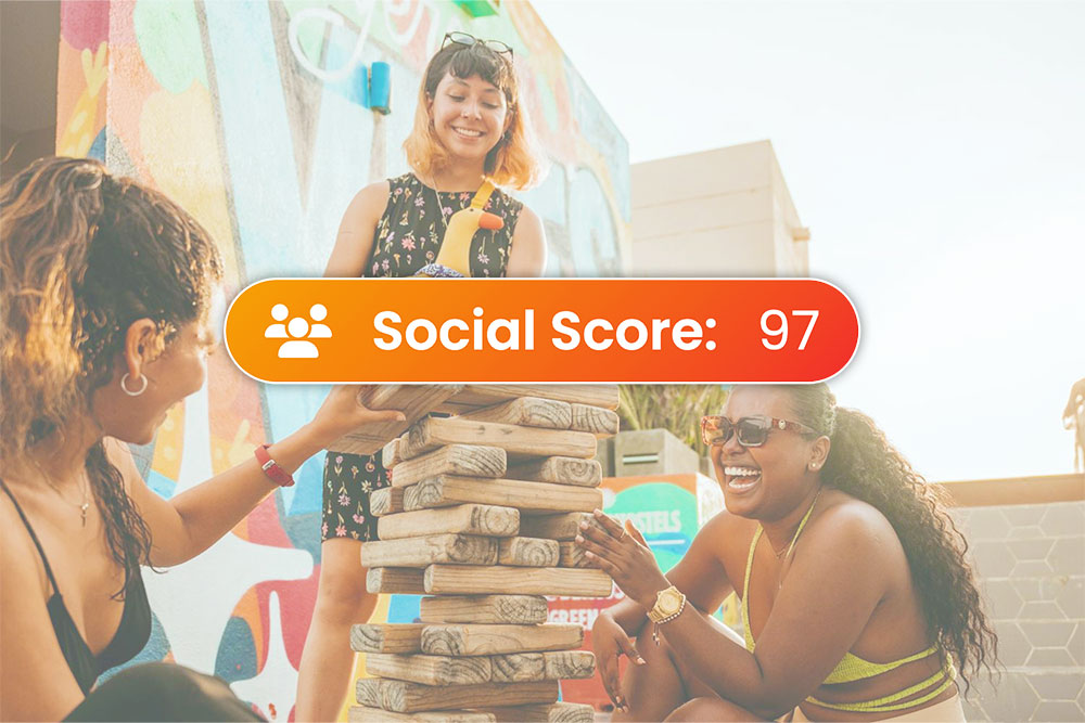 Hostelz Social Score – Trouve des auberges où tu ne te sentiras pas seul