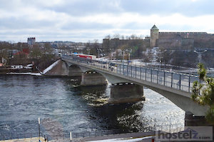  Bridge of Friendship between Estonian Narva and Russian Ivangorod 