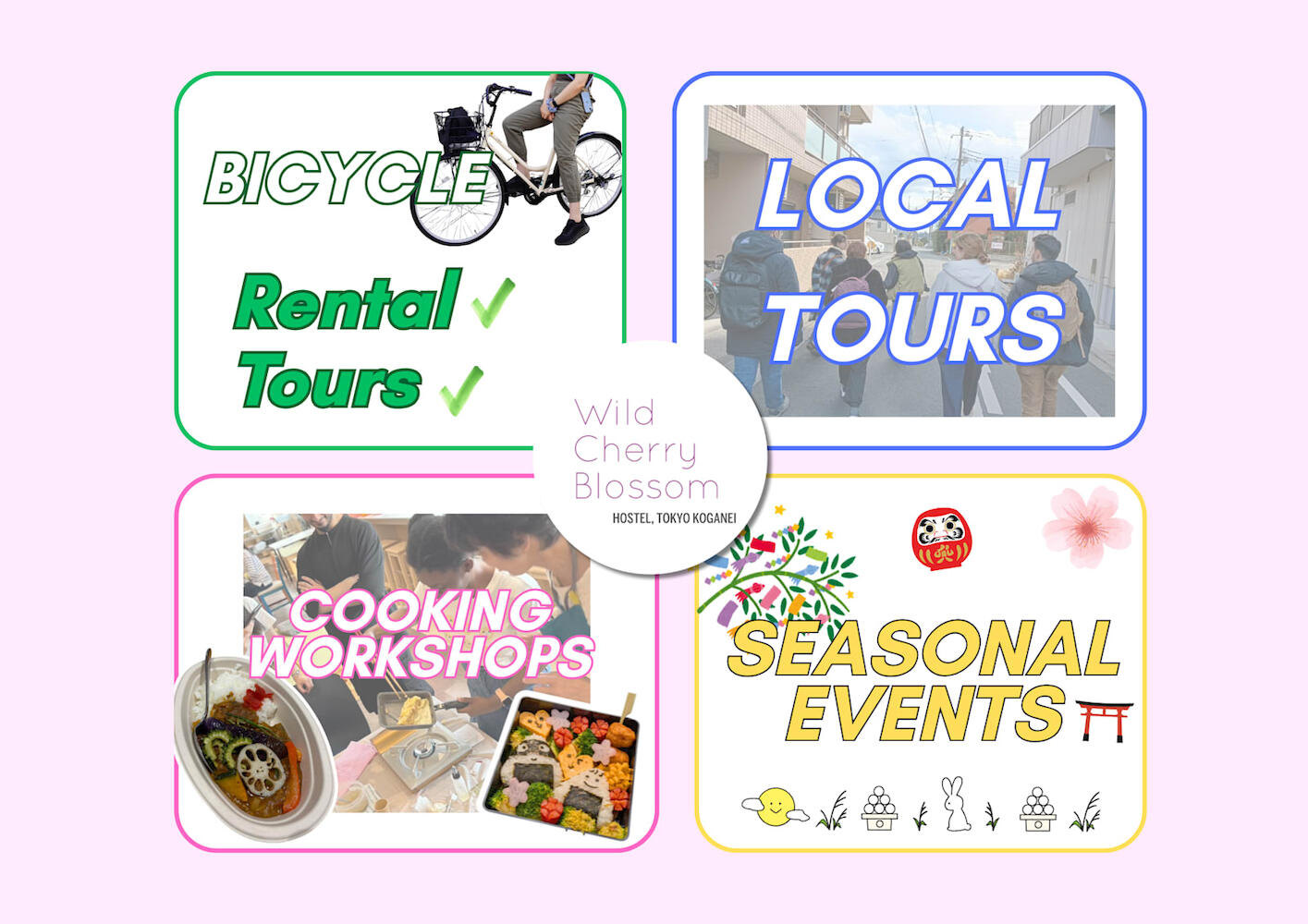 Wild Cherry Blossom-HOSTEL,TOKYO KOGANEI, Tokyo