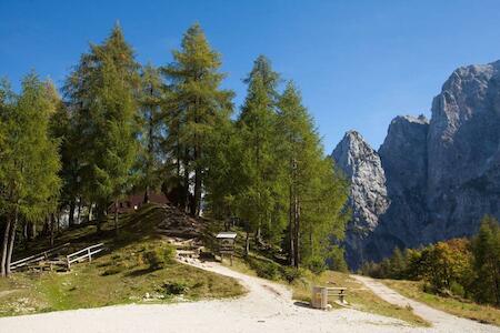 Erjavčeva mountain hut at Vršič pass, Kranjska Gora