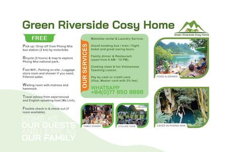 Green Riverside Cosy Home