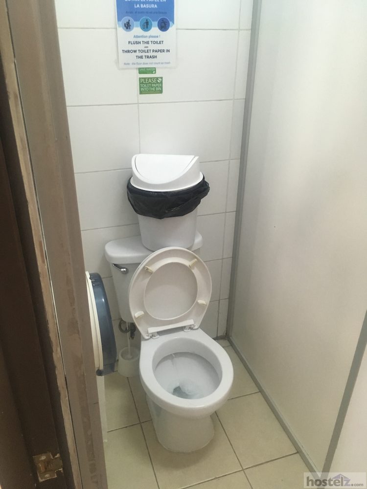 One of the communal toilets