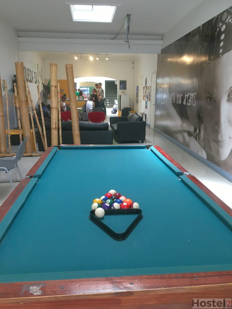 Reception Area and pool table 
