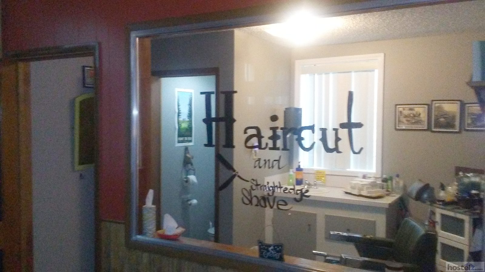 Barber Shop and Bathroom