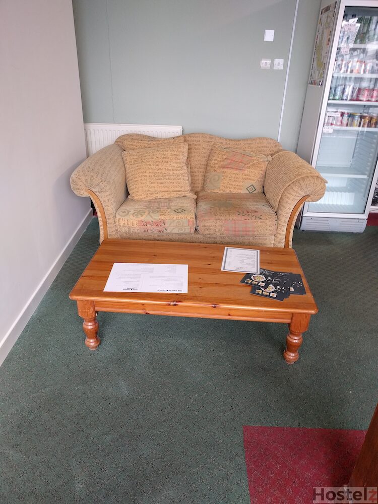 Couch in the reception area