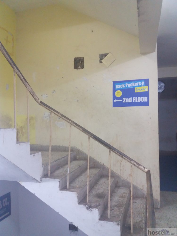 stairs leading up to the hostel