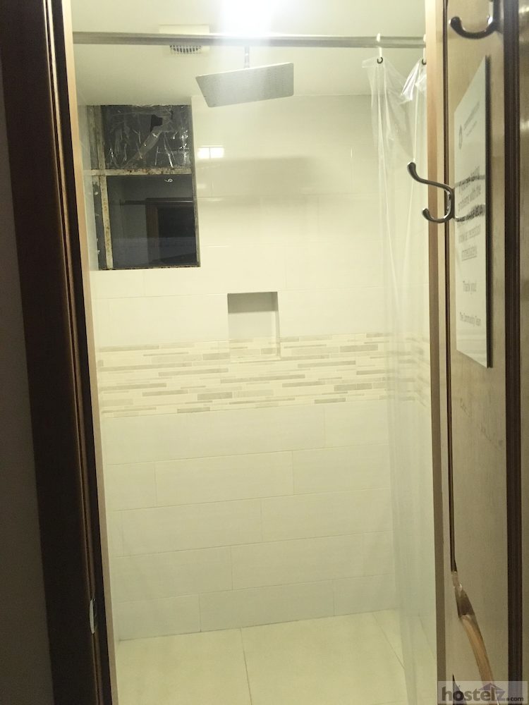 One of the communal showers