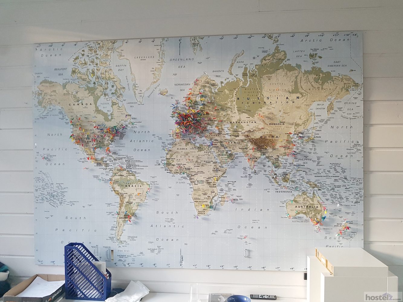 Common area map wall 