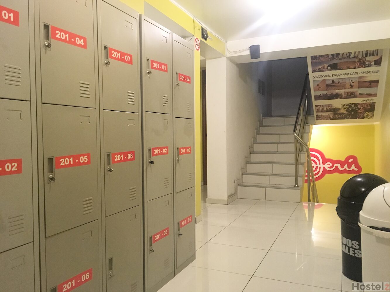 Corridor with lockers