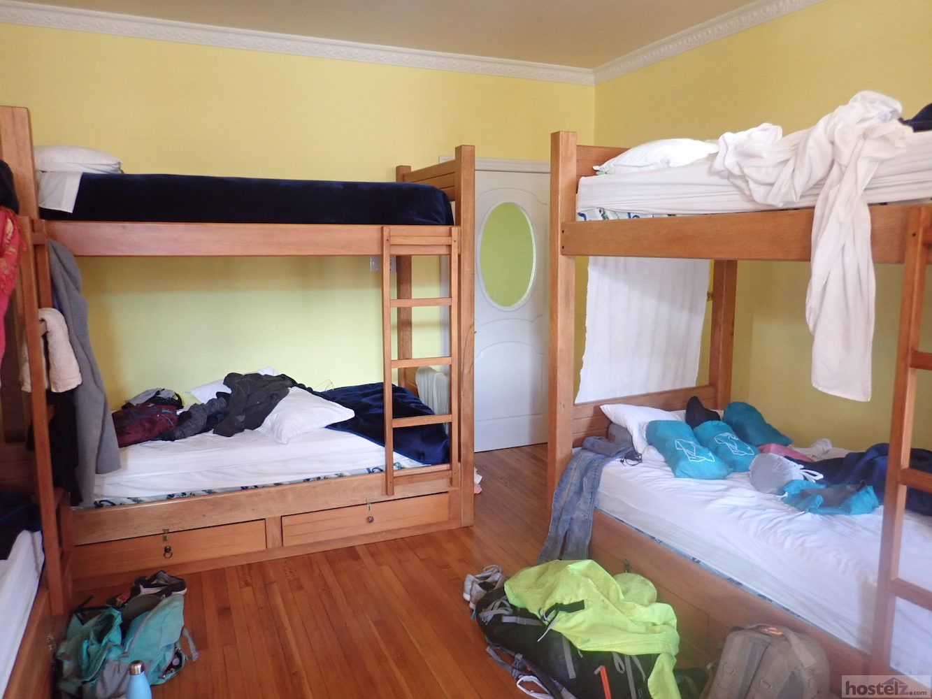 The largest dorm room: With a lot of guests, it can get messy at times but beds are clean and comfy
