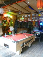 Pool table in bar area
