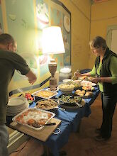 Thanksgiving dinner made by HI staff