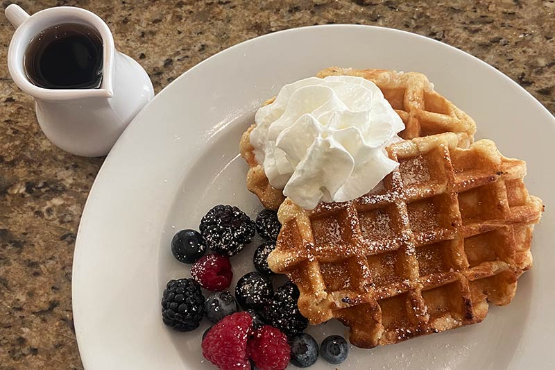 Waffles for breakfast in Amsterdam