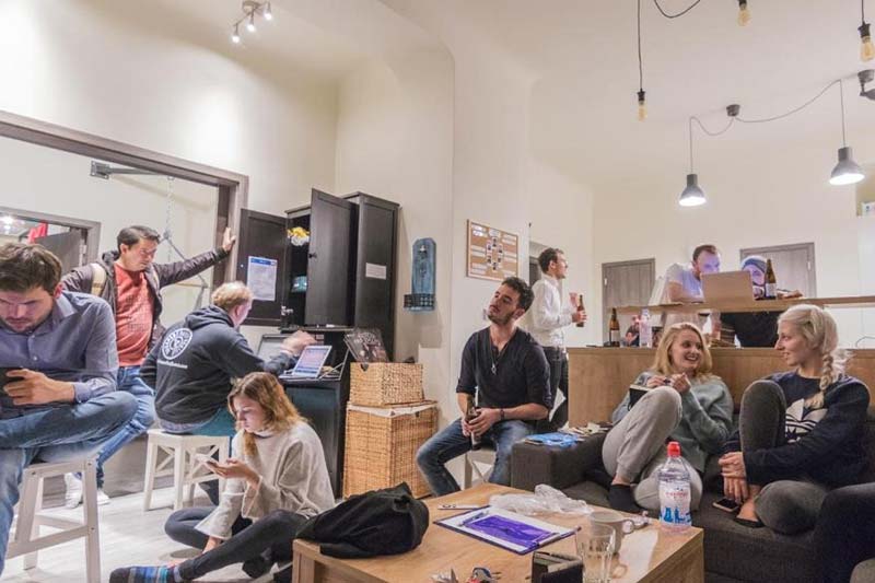 Social vibes at The Roadhouse Prague hostel